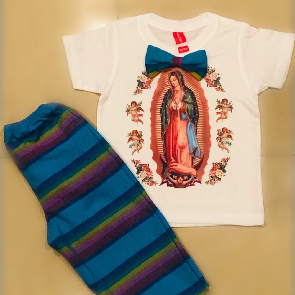 Our Lady of Guadalupe 2Pc Set for Boys Blue